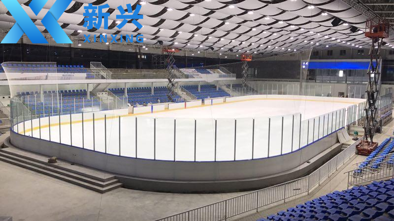 冰球赛事场地围栏 防撞抗冲击标准冰球场界墙 真冰场板墙  新兴集团
