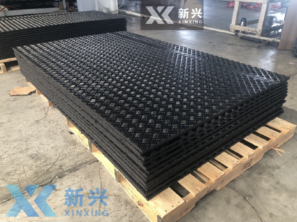 高分子聚乙烯花纹路基板  复合橡胶路基垫板 防滑耐压工程铺路板厂家供应